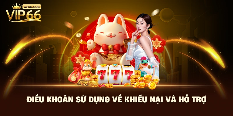 Điều khoản sử dụng về khiếu nại và hỗ trợ